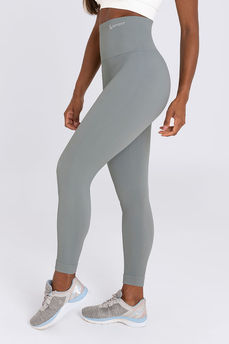 Calça Legging Strong Canelada Cós Alto Esporte Lupo 71781-001